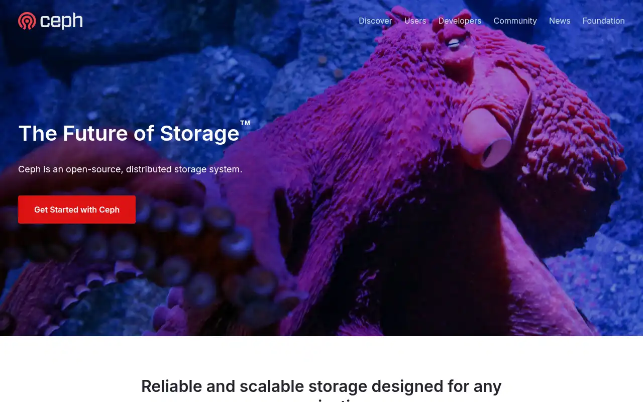 Ceph Landing Page